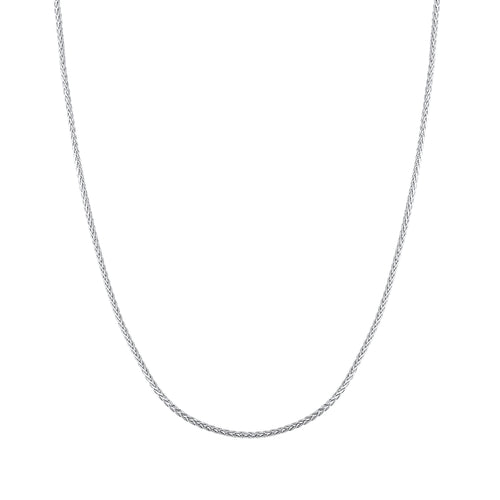 Sterling Silver 18" 1.5mm Round Wheat Chain
