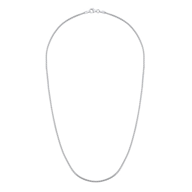 Sterling Silver 18" 1.5mm Round Wheat Chain