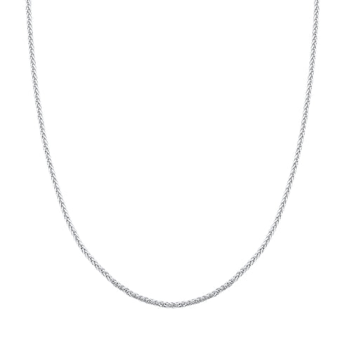 Sterling Silver 18" 1.5mm Square Diamond Cut Wheat Chain