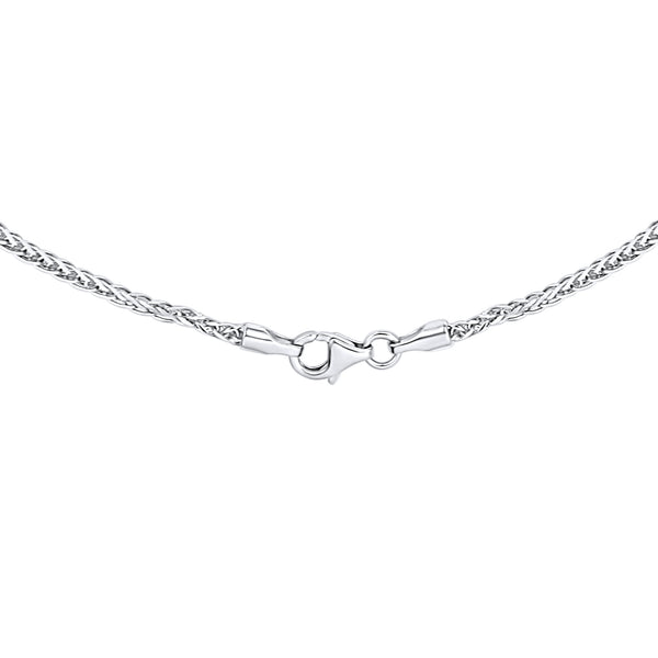 Sterling Silver 18" 1.5mm Square Diamond Cut Wheat Chain