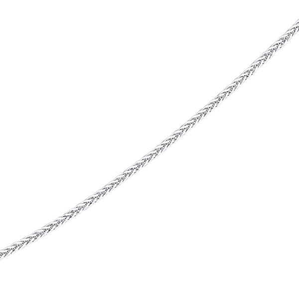Sterling Silver 18" 1.5mm Square Diamond Cut Wheat Chain