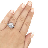 *NEW COUTURE COLLECTION Sterling Silver Couture 8mm Round Center Halo Ring