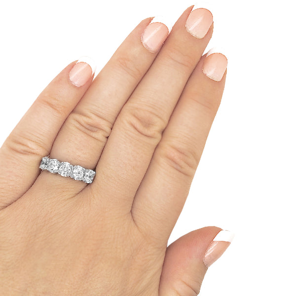 * NEW COUTURE COLLECTION Sterling Silver Round 4mm Couture Half Eternity Ring Band