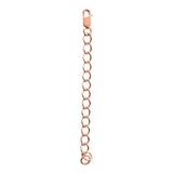 18 KGP Rose Gold Cable Chain Necklace Extension, 2.5