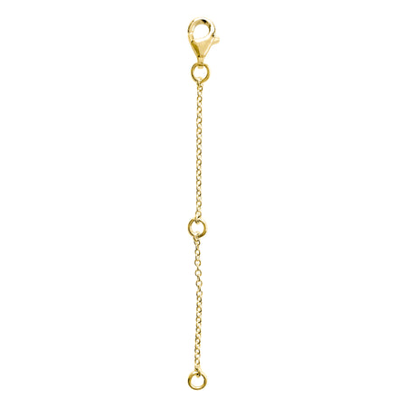 18 KGP Rose Gold Cable Chain Necklace Extension, 2.5"