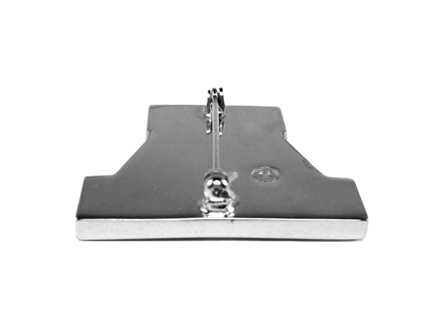 Silver Small "A" Couture Swarovski Crystal Pin