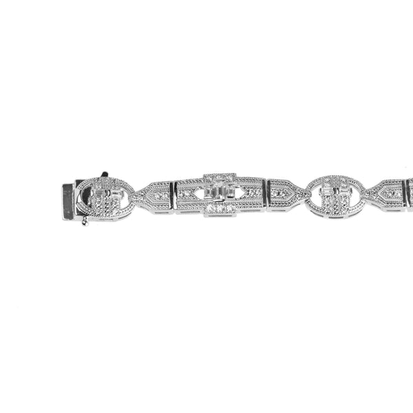 Silver Estate Art Deco Tennis Bracelet