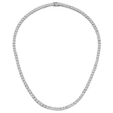 Silver Classic Tennis Necklace with Double Security Clasp 18