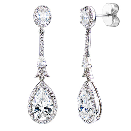 Sterling Silver Couture Long Teardrops