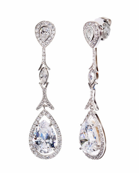 Sterling Silver Couture Teardrops with Pear Shaped Post