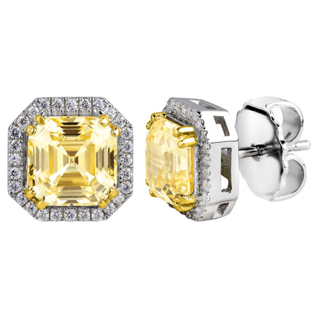 Sterling Silver 1 Carat 4 prong Solitaire Studs