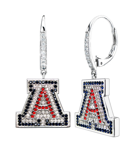 Sterling Silver Couture University of Arizona "A" Pendant Necklace (Includes Sterling Necklace Chain)