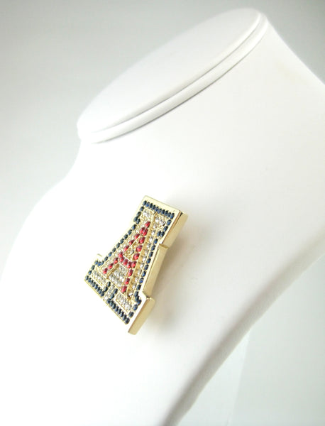 *LIMITED EDITION COLLECTOR'S ITEM* 18 KGP Large University of Arizona Couture Swarovski Crystal Pin