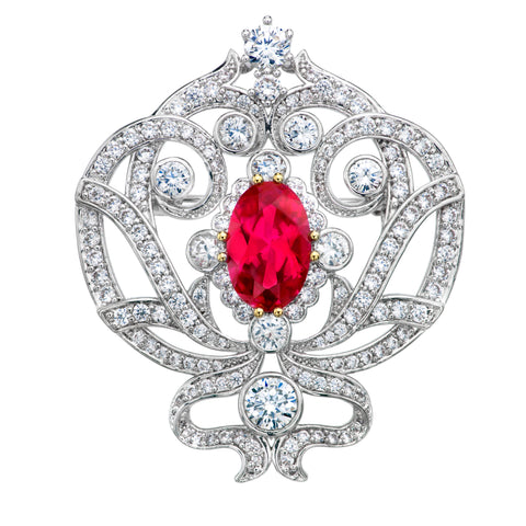 BIG HAND silver925×k18×coral×Ruby BIG HAND silver925×k18×coral×Ruby Artisan Crafted 2.35ctw
